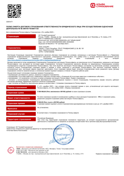 Полис страхования оценочной деятельности